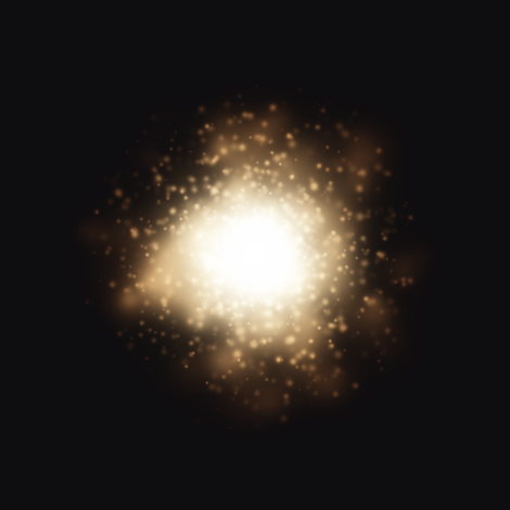 idle swirling amber mist